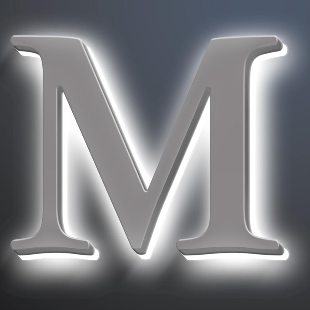Modern IlluminatedHouse Numbers, 20Inch Backlit LED Illuminated Home Address Numbers, Stainless Steel Polished Address Signs For House, Large Lighted House Numbers,M