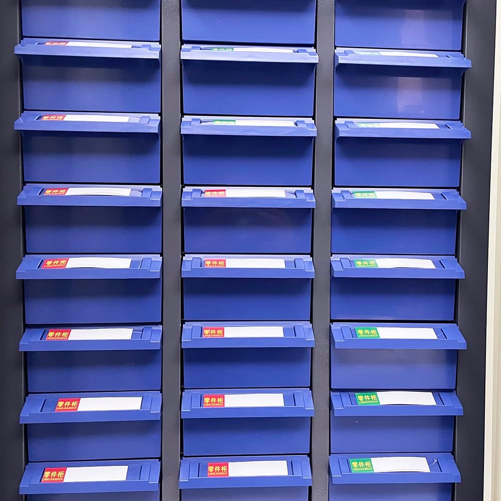 TECHTONGDA Bolt and Nut Tool Storage Cabinet 30 Drawers Parts Cabinet Contains Assortment KIT Metal Organization Shelves with Lock and Door