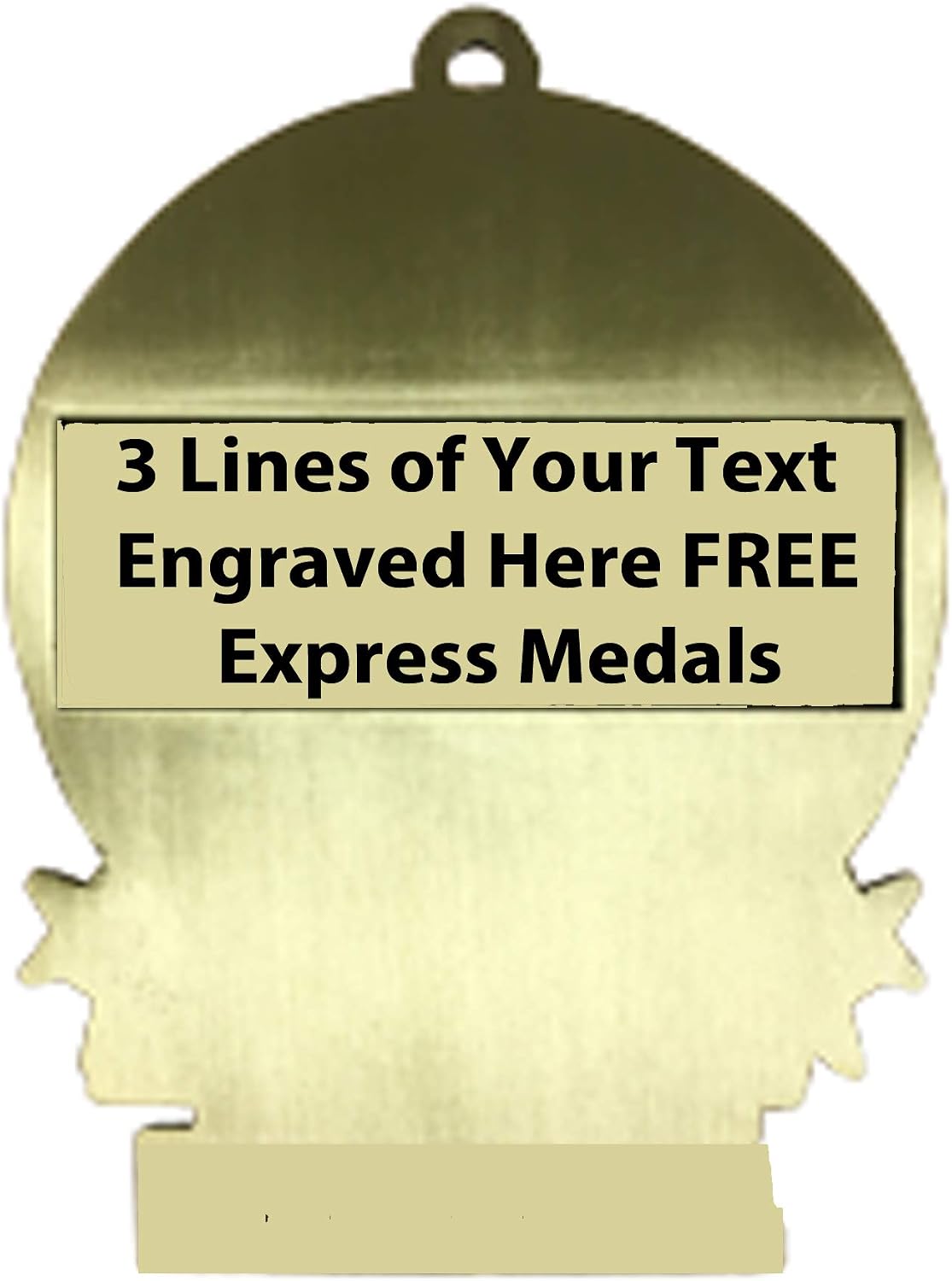 Express Medals Large 3' Poker Cards 1st Place Medal Gold with 3 Lines of Personalized Free Engraving and Neck Ribbon Award Trophy XMD