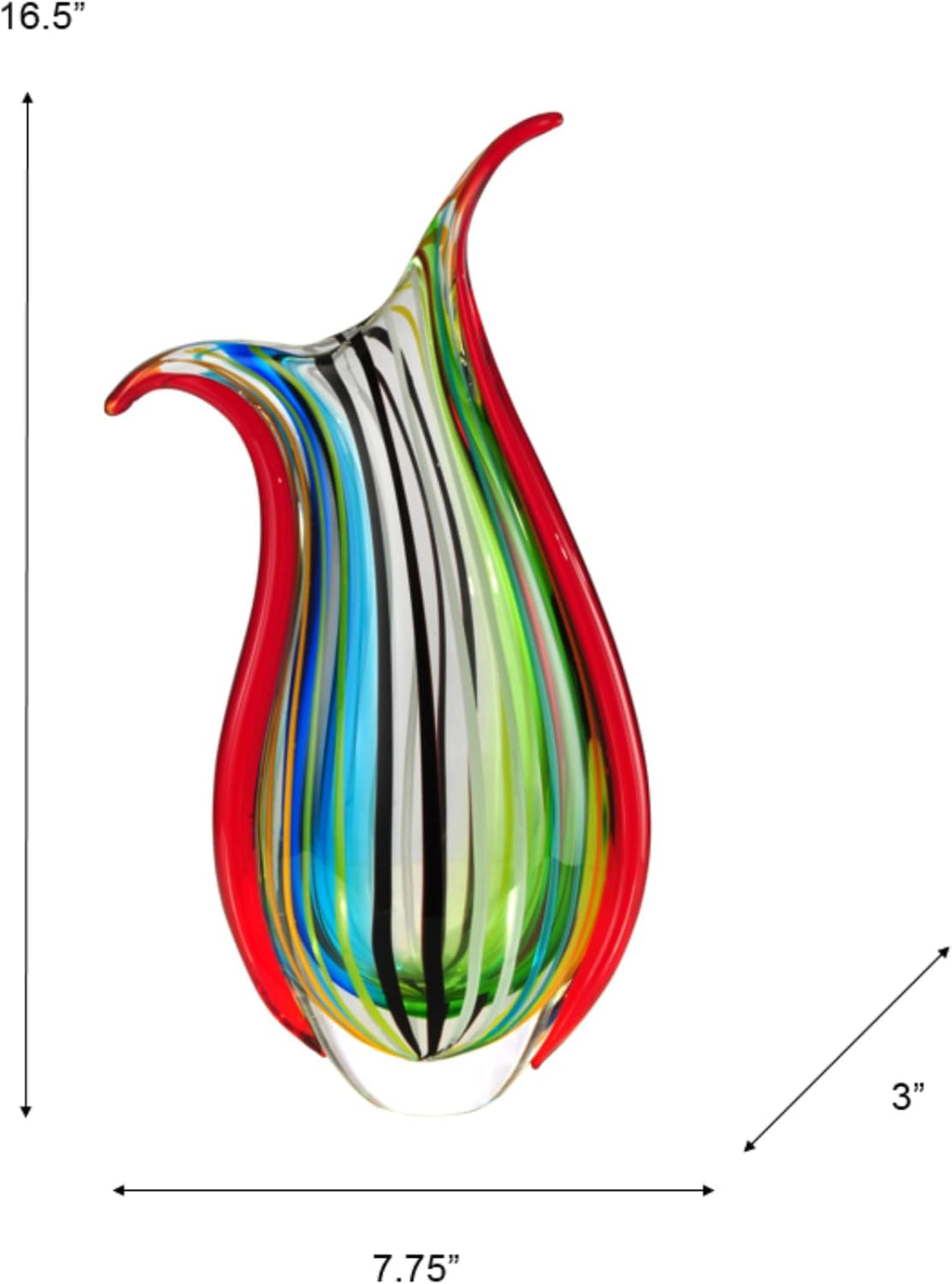 Dale Tiffany Art Glass Vase from Cambay Collection, Multicolor