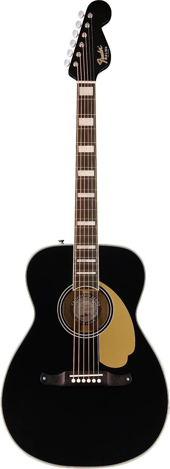 Malibu Vintage, Ovangkol Fingerboard, Gold Pickguard, Black