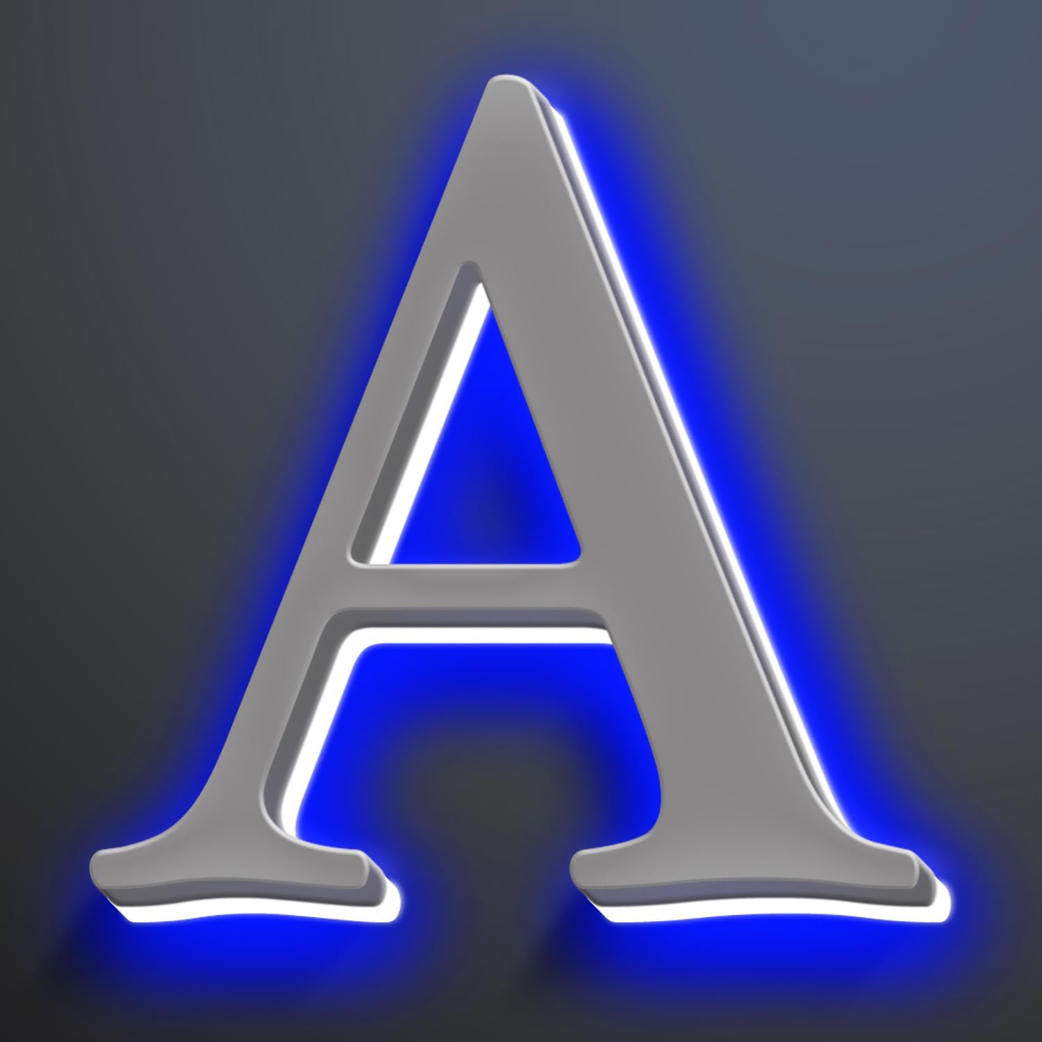 Backlit LED Illuminated Home Address Numbers 16 Inch, Stainless Steel Hand-Polished For House Address Signs, Large Lighted House Numbers, Modern Address Numbers,A