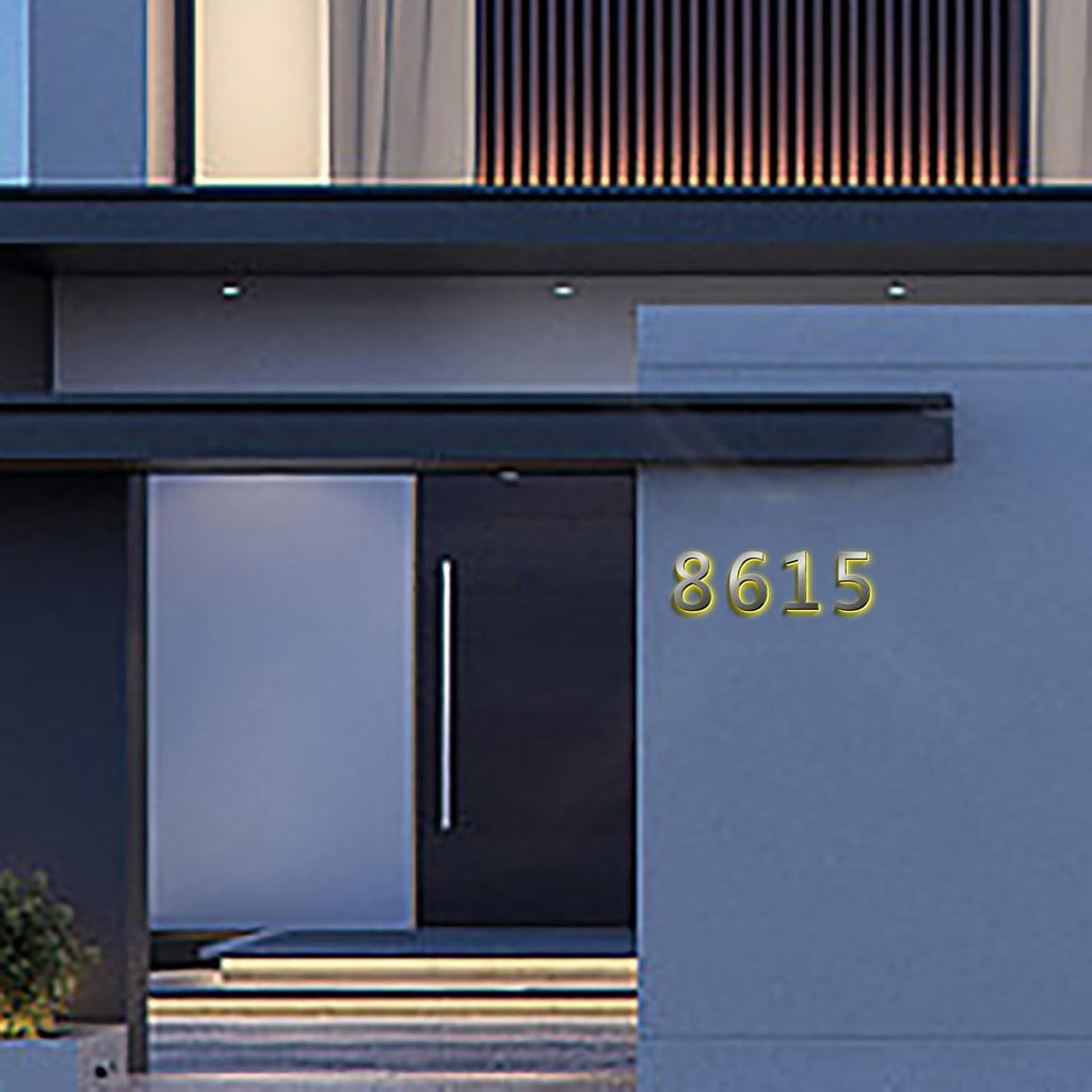 Illuminated Address Number For Outside, Backlit LED Address Numbers For House, Stainless Steel Lighted Up House Numbers, Waterproof, Weather Resistant,18 Inch/450mm,0