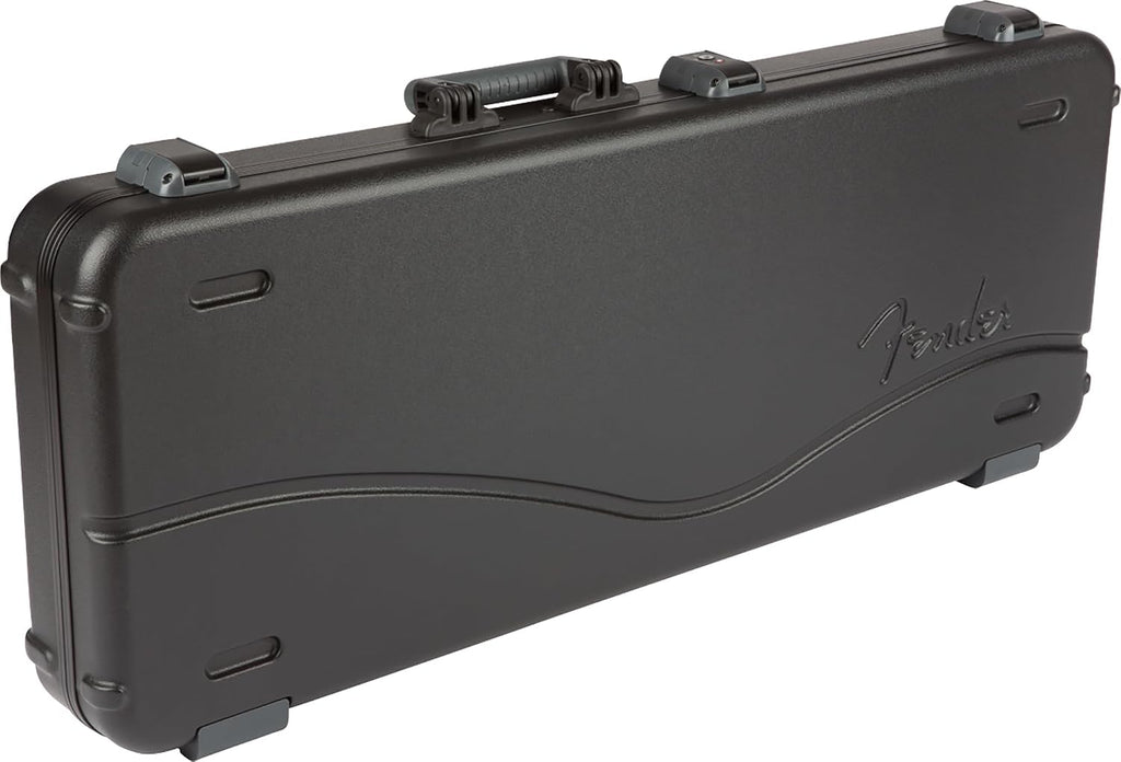 Fender Deluxe Molded Strat/Tele Case - Black Bundle with Guitar Strap and Austin Bazaar Exclusive 24-Pack Picks