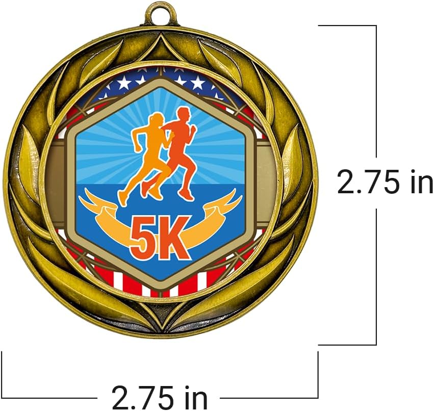 All Quality Wreath Design 5k Medal - 1st, 2nd, 3rd Place