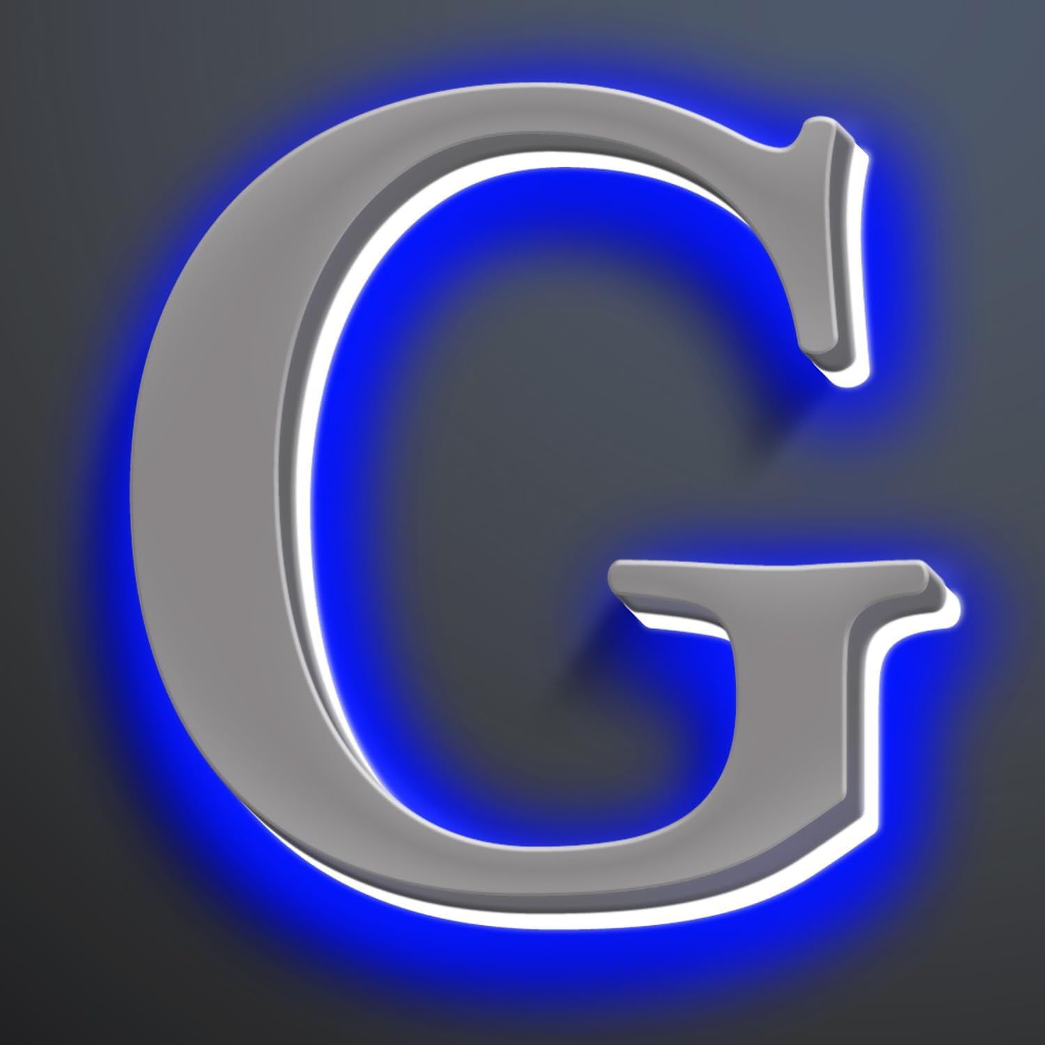 Backlit LED Illuminated House Numbers 18 Inch, Stainless Steel Hand-Polished For House Address Signs, Modern Lighted House Numbers, Large Metal Address Numbers,G