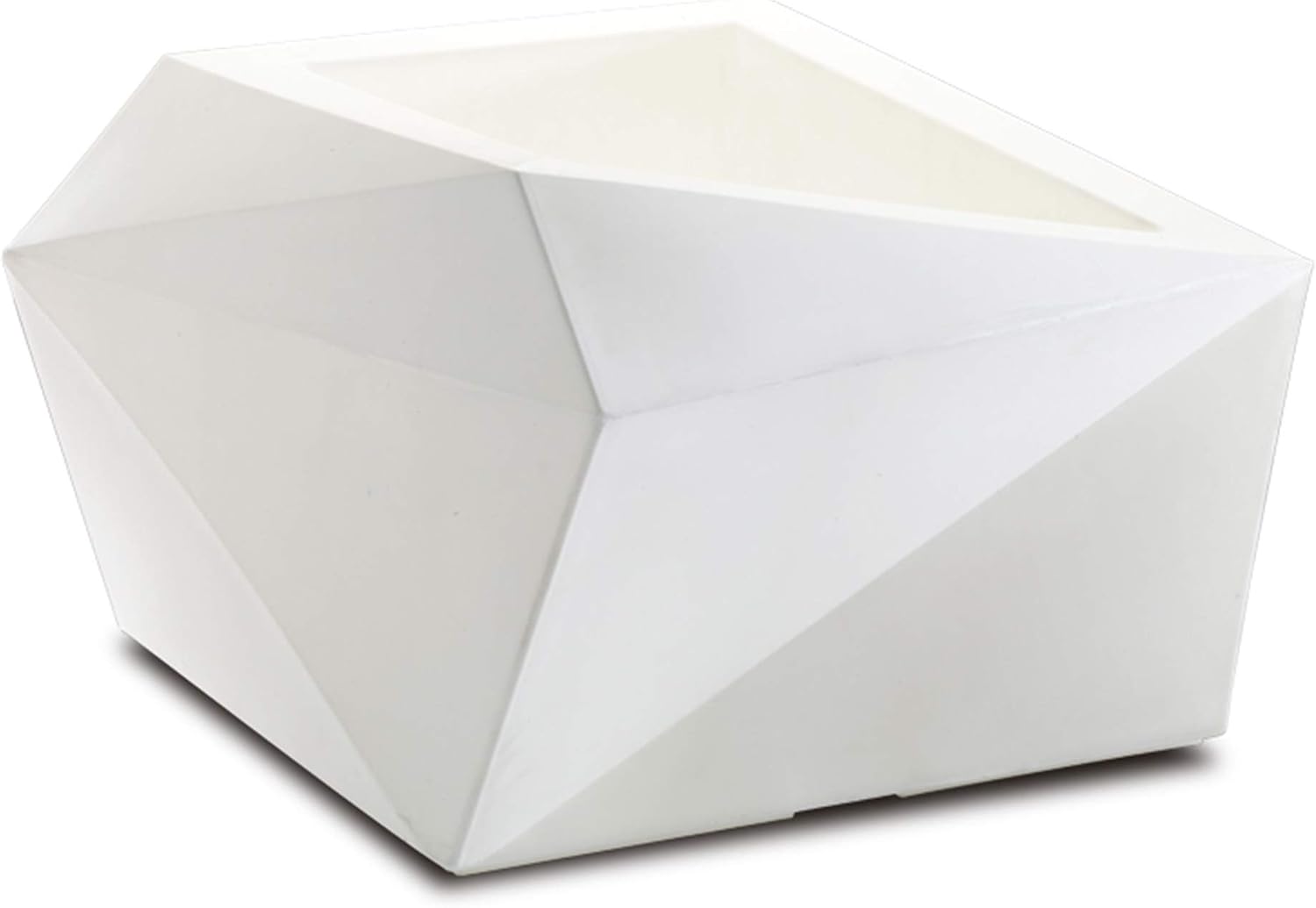 Crescent Garden Modern Geometric Origami Planter, Plant Pot, 23-Inch (Alpine White)