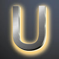 Illuminated LED House Numbers 18 Inch, Backlit LED Illuminated Address Numbers, Modern Lighted House Numbers At Night, Waterproof Large Metal Home Address Signs,U