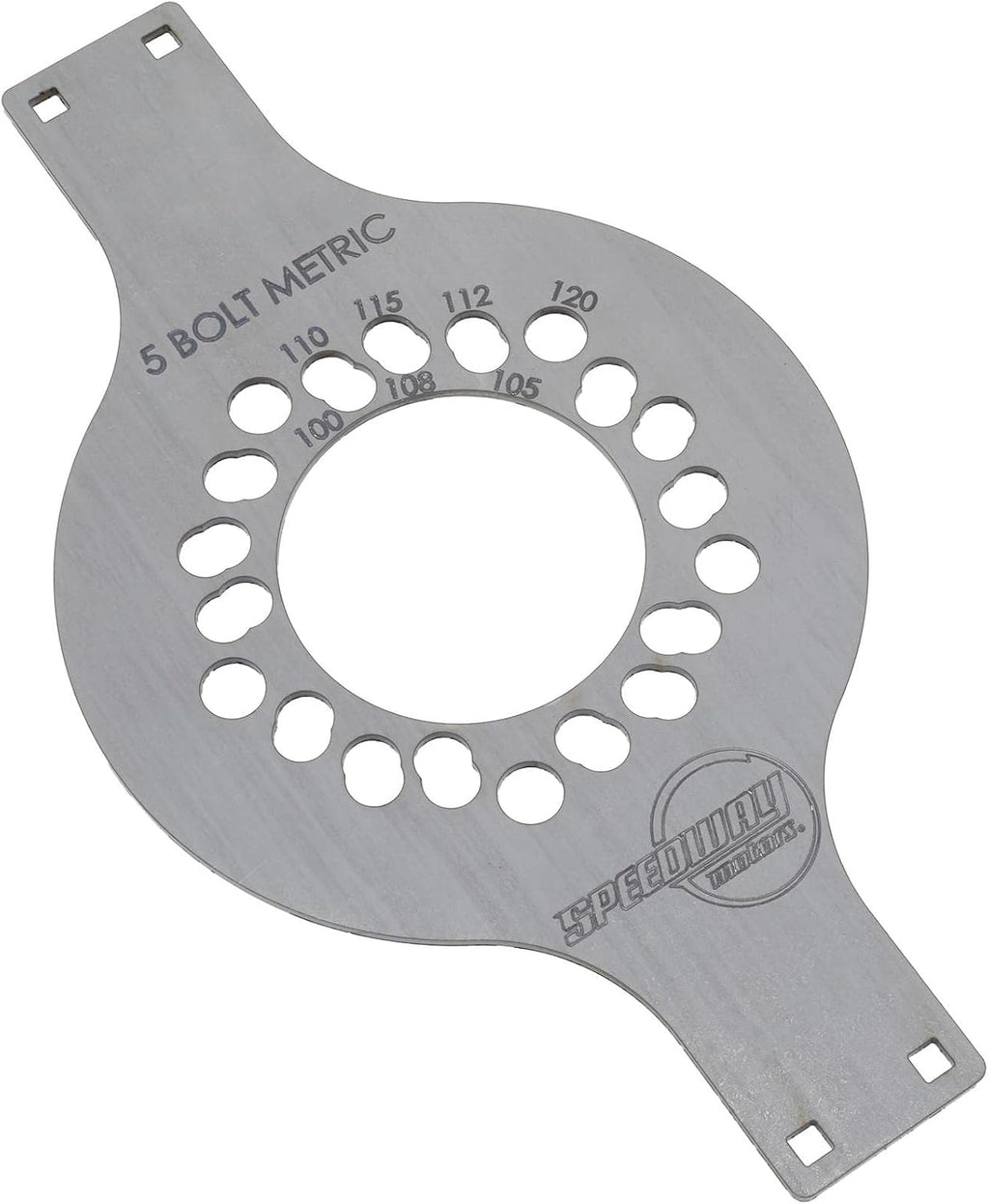 Speedway Motors WheelWise™ Wheel Fitment Tool Master Kit, 4-5-6 Lug Patterns, Laser Cut 10 Gauge Steel, Accurate Backspace & Offset Measurement, Includes Carriage Bolts & Wing Nuts