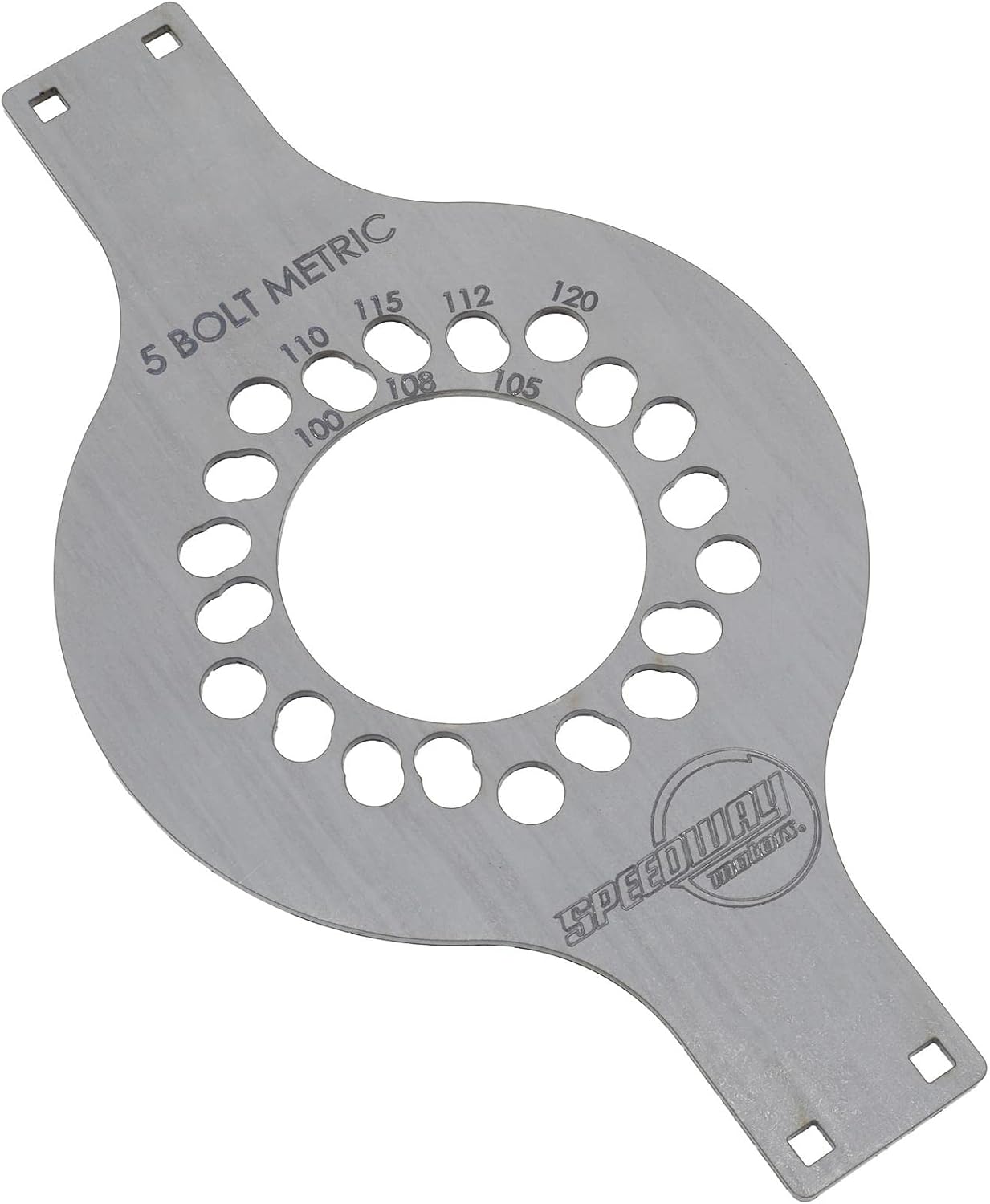 Speedway Motors WheelWise™ Wheel Fitment Tool Master Kit, 4-5-6 Lug Patterns, Laser Cut 10 Gauge Steel, Accurate Backspace & Offset Measurement, Includes Carriage Bolts & Wing Nuts