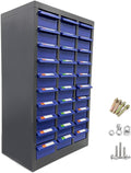Bolt and Nut Parts Cabinet 30 Drawers Metal Hardware Tool Storage Cabinet Organization Shelves and Office Supplies