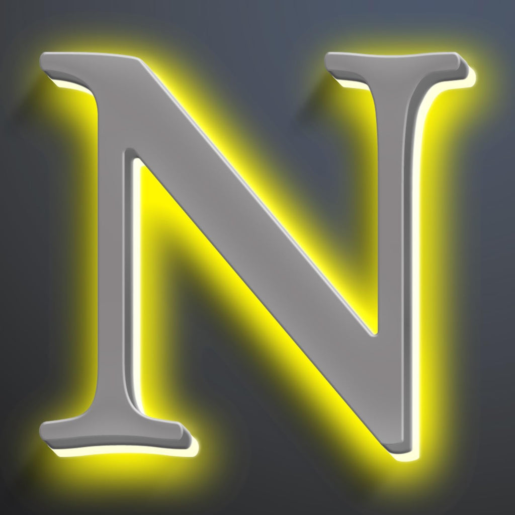 Illuminated House Number For Outside 20 Inch, Backlit LED House Number Signs Enhance Your Home's Elegance, Lighted Address Numbers, Metal House Numbers With Lights,N
