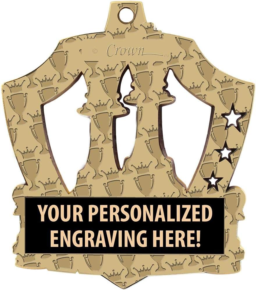 Custom Chess Medals, 2 1/4' Shieldz Chess Award Medals with Free Engraving