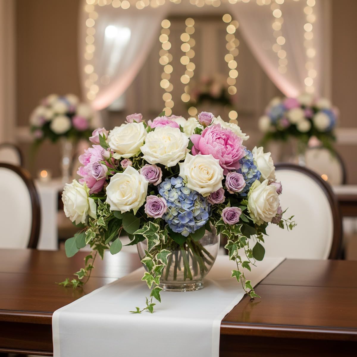 WGVI Clear 6.3' Inch Elegant Urn Ginger Jar Glass Vases for Floral Arrangement, Utility Flower Vase Bouquets, Home Décor Wedding Event Table Centerpieces, 12 Pieces