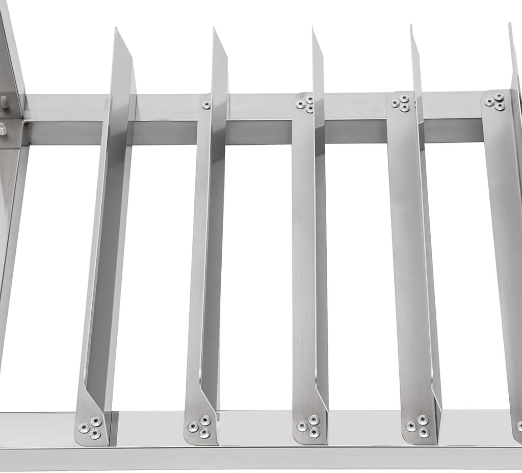 5-Tier Pan Rack, Stainless Steel Bakery Rack, Bakers Rack for Home Commercial Kitchen, Restaurant, Cafeteria, Dessert Shop