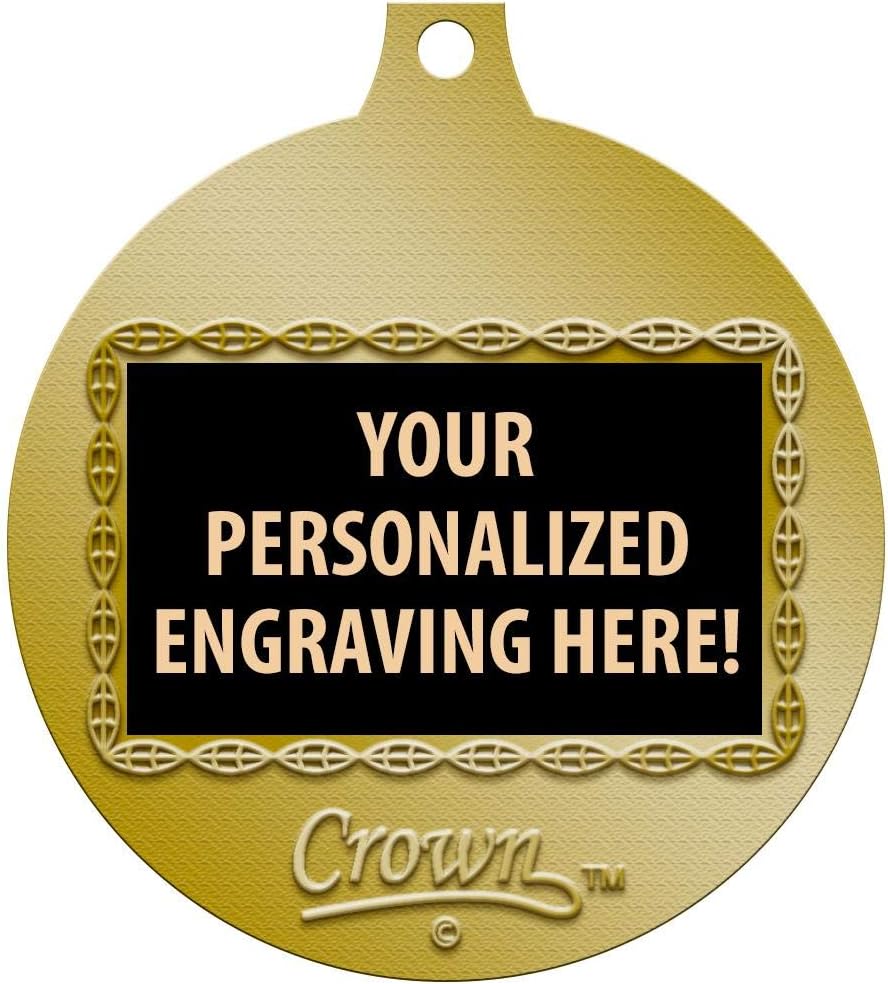 Crown Awards Viking Pride Medals, 2' Gold Viking Pride Mascot Medal Award with Free Custom Engraving