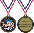Express Medals Various Styles 1 to 50 Pack of Engraved Gold Wrestling Medals Trophy Award with Neck Ribbon Medal Trophies Gift Prize Custom
