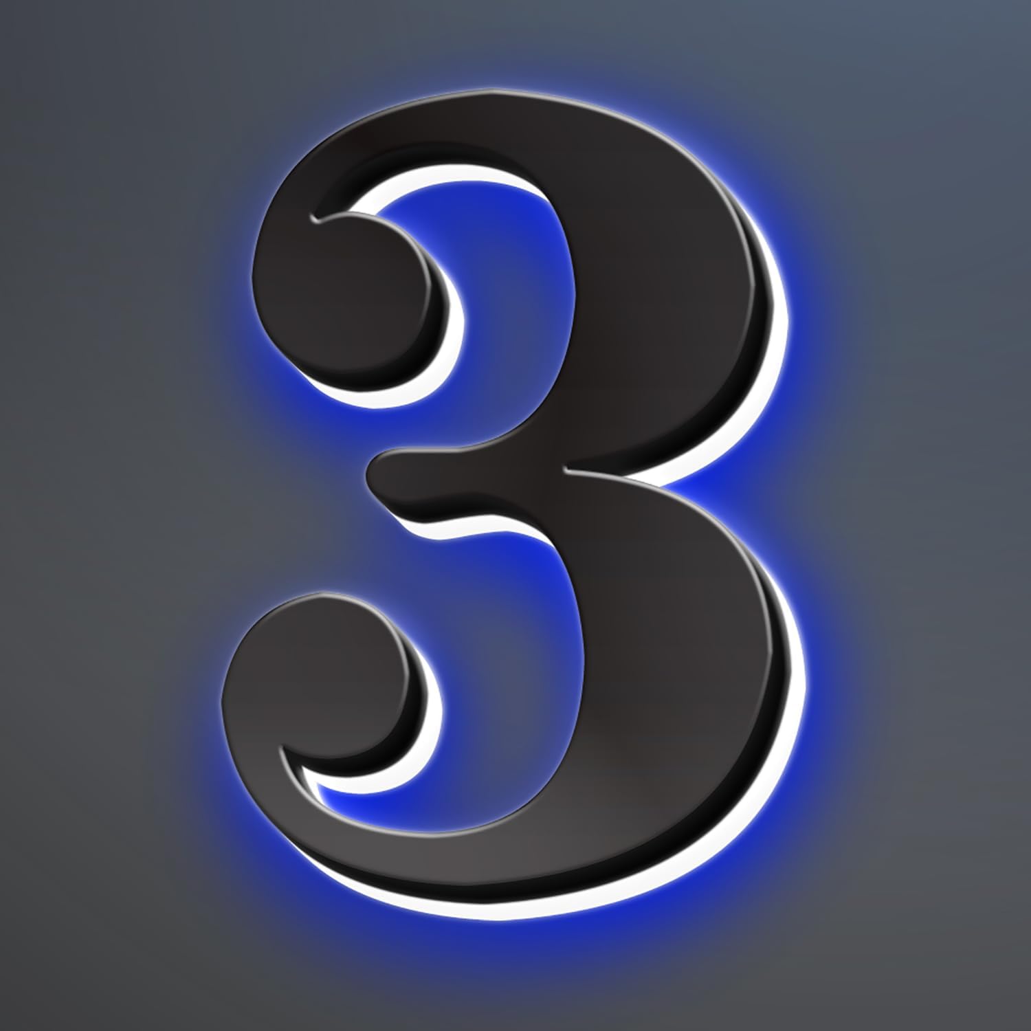 Illuminated LED House Numbers, Stainless Steel, Backlit LED Illuminated Home Address Number, Up-Scale Modern Look, Lighted House Numbers, Modern Address Numbers,20 Inch/500mm,3
