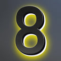 16 Inch Backlit LED Illuminated Address Signs For House Hand-polished Address Numbers For House Modern Large Lighted Metal House Numbers For Outside,8