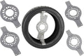 Speedway Motors WheelWise™ Wheel Fitment Tool Master Kit, 4-5-6 Lug Patterns, Laser Cut 10 Gauge Steel, Accurate Backspace & Offset Measurement, Includes Carriage Bolts & Wing Nuts