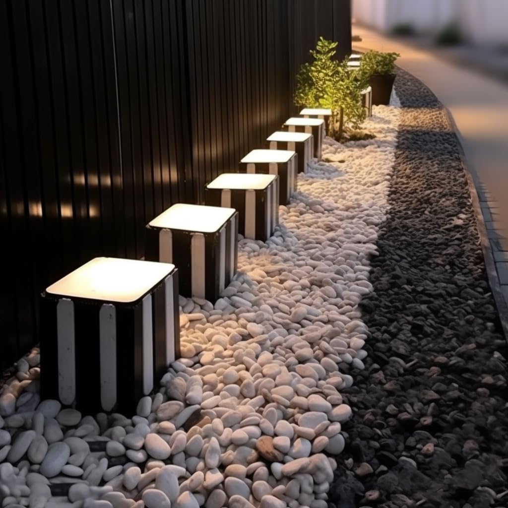 120 LBS River Rocks, StoneCreek, Decorative Garden Stones for Plant Landscaping, Polished Gravel Filler Pebbles for Home Decoration, Vases, Succulents, Flower Beds and Fish Tanks (Black, Medium)