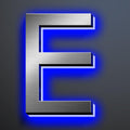 Illuminated House Numbers 18 Inch, Backlit Illuminated LED House Address Numbers For Outside, Modern Metal Lighted Address Numbers Signs, Brushed Silver, Blue Light,E