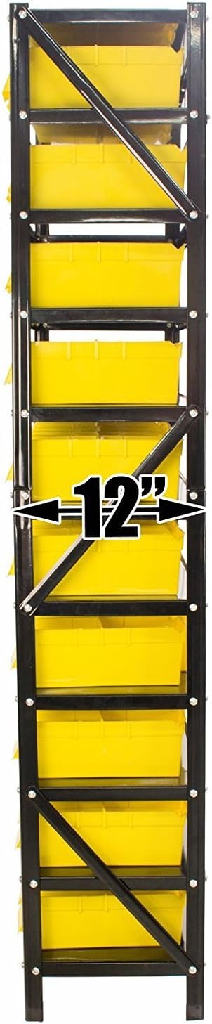 TLPB60 60 Parts Bin Shelving Organize with Plastic Bins for Garage, Shop, and Home Storage