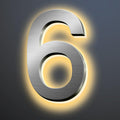 Illuminated LED House Numbers 18 Inch, Backlit LED Illuminated Address Numbers, Modern Lighted House Numbers At Night, Waterproof Large Metal Home Address Signs,6
