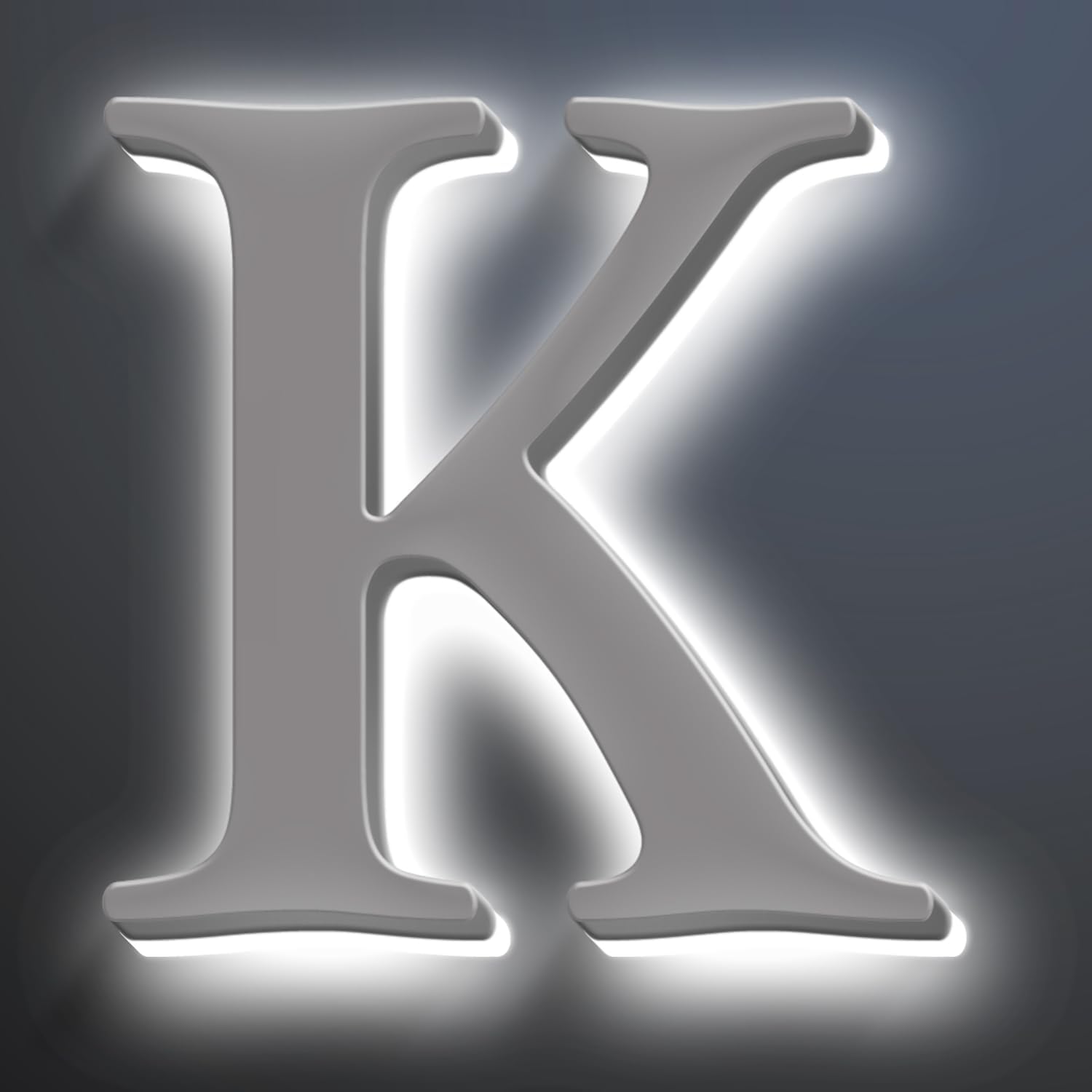 Illuminated Address Sign Enhance Your Home's Visibility, 16 Inch Backlit LED Home Address Number For Outside, Lighted Up House Numbers, Metal House Numbers,K