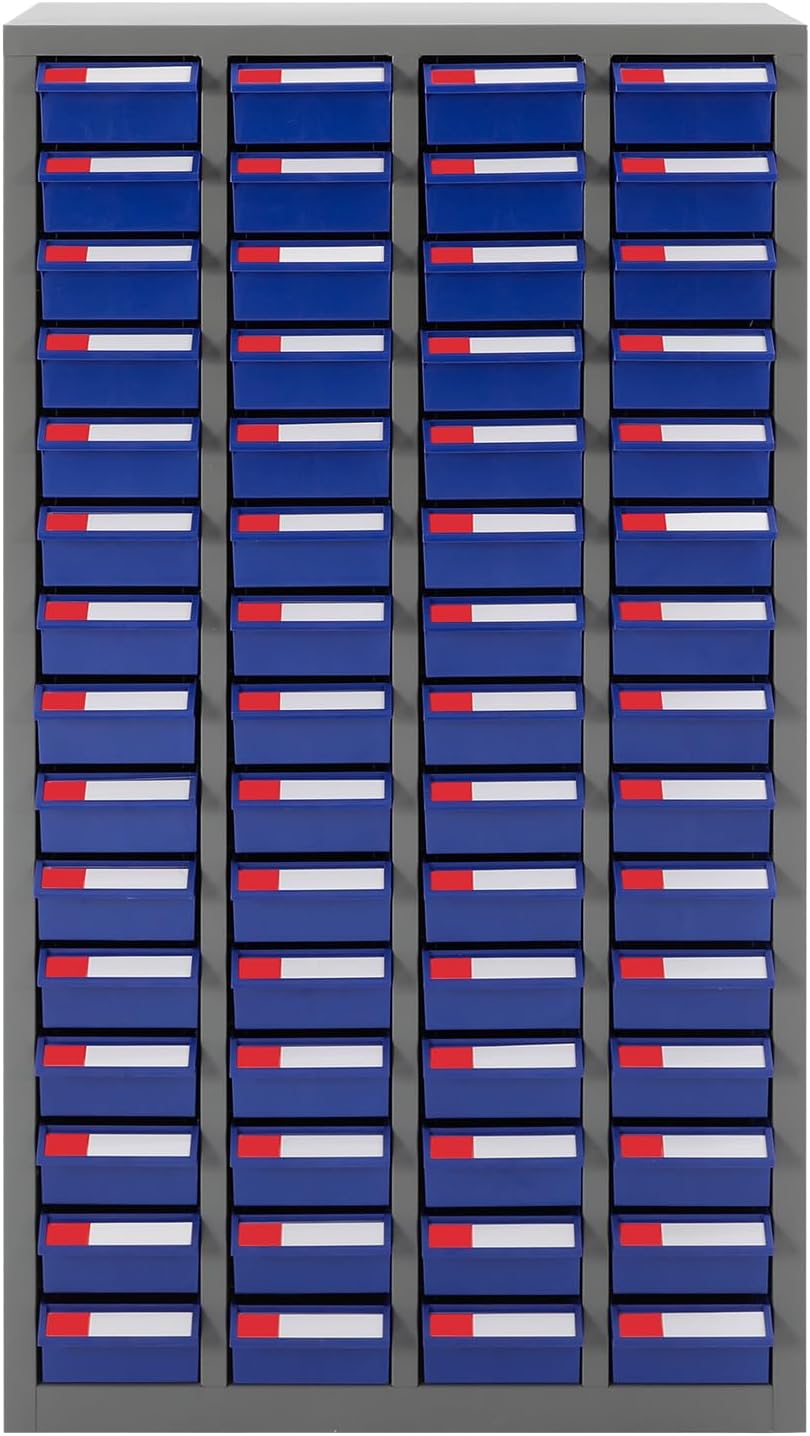 60 Drawers Bolt and Nut Tool Storage Cabinet Parts Cabinet Hardware Organization Shelves Bolts Bin Tool with Label Slots for Tool Hardware Storage, 23.6' W x 9.4' D x 45.6' H