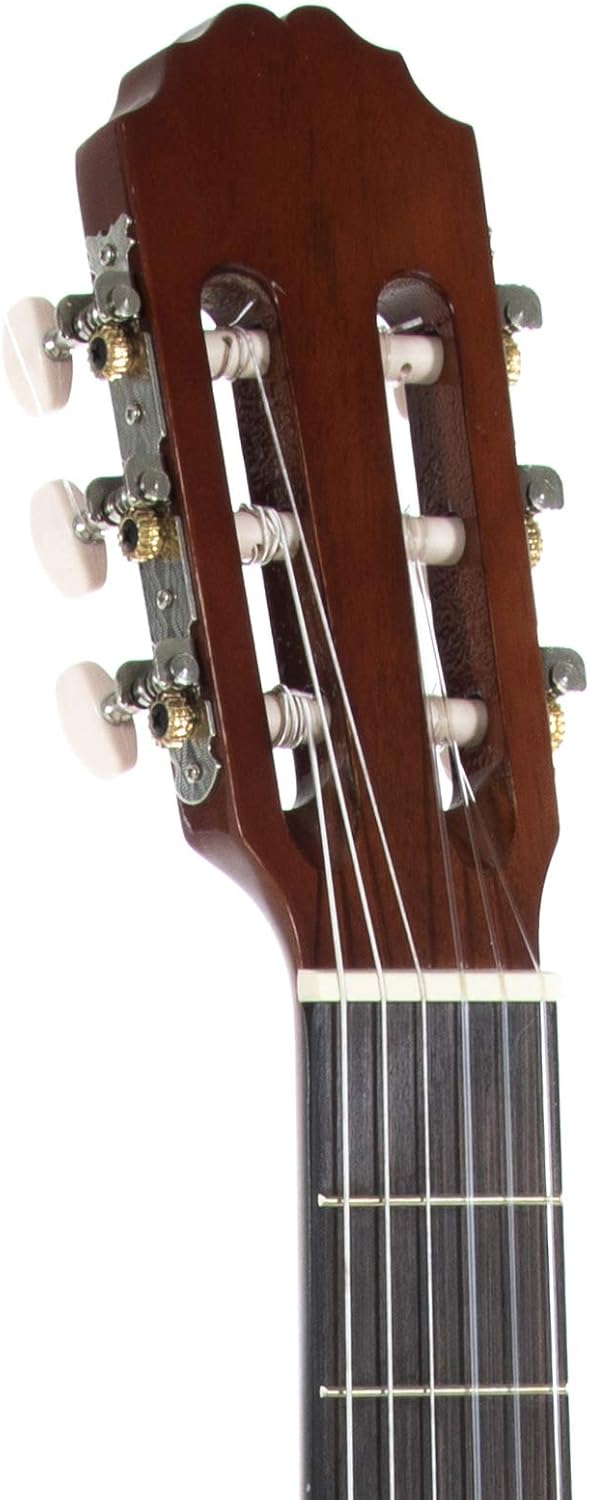 GEWA Classical Guitar BASICPLUS 1/2, Children's Guitar (spruce top, basswood back and sides, high gloss finish, nickel silver frets and chrome plated tuners, ideal for children from 7-9), Natural
