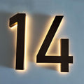 18' Backlit LED Home Address Number, Lighted Up House Numbers Plaques For Outside, Steel House Numbers Plaques With Lights For DIY Yard Outdoor,X