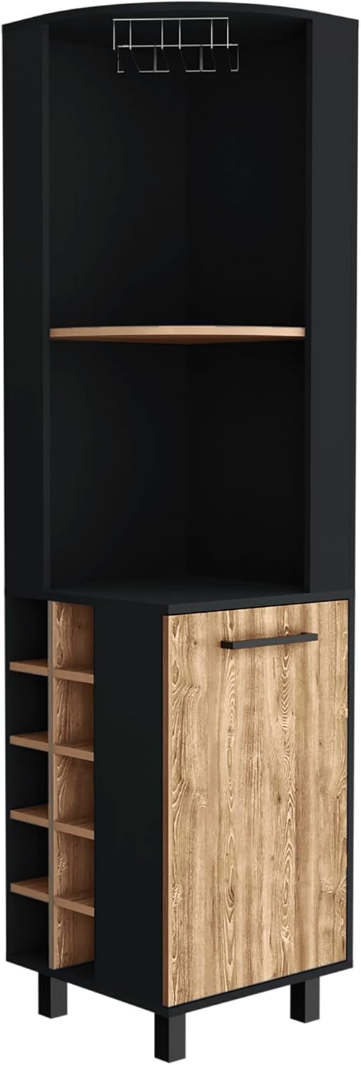 71' Freestanding Storage Cabinet, Kitchen Storage Bakers Rack with Wine Cubbies, Utility Food Cupboard with Stemware Racks for Dining, Multi