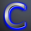 Illuminated House Numbers 18 Inch, Backlit Illuminated LED House Address Numbers For Outside, Modern Metal Lighted Address Numbers Signs, Brushed Silver, Blue Light,C