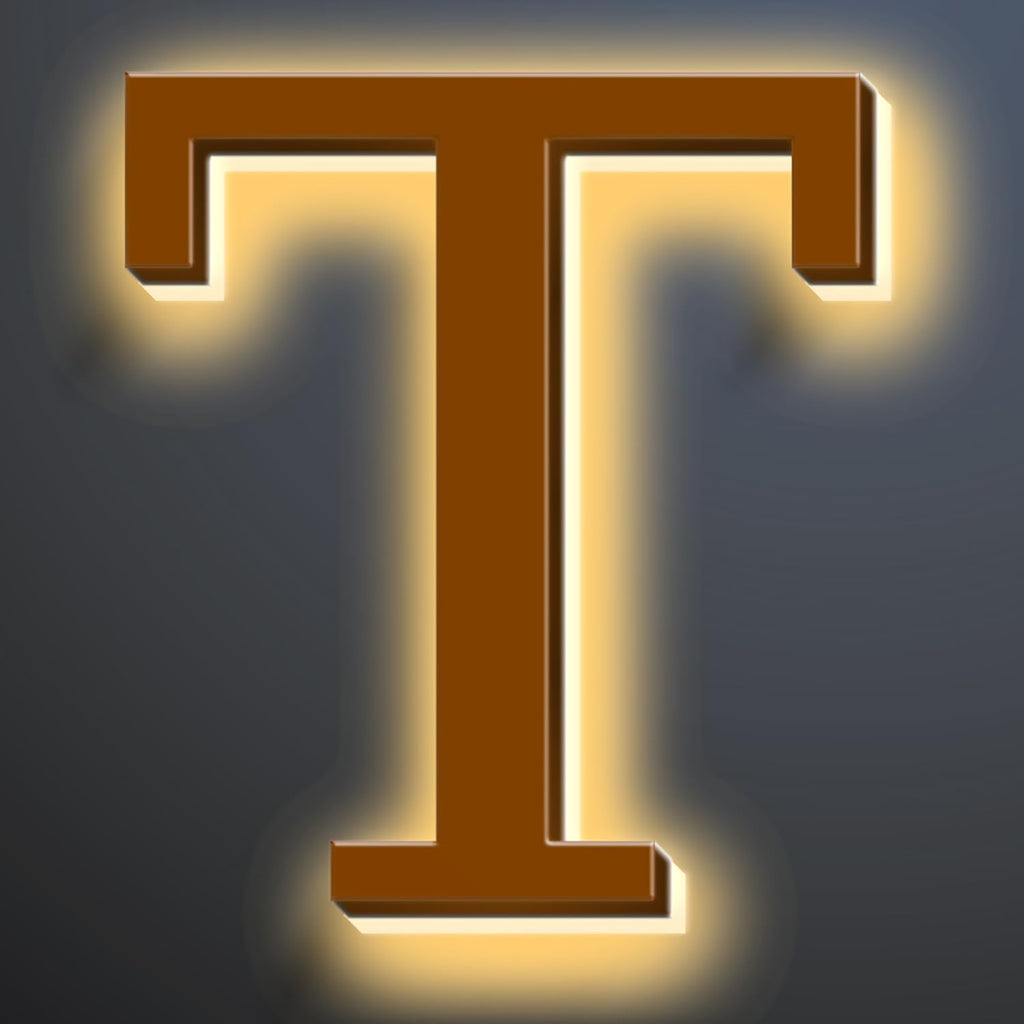Illuminated LED House Numbers, Large Address Numbers 18', Backlit LED Illuminated Home Address Number, Modern Lighted House Numbers, Waterproof, Brown, Warm Light,T