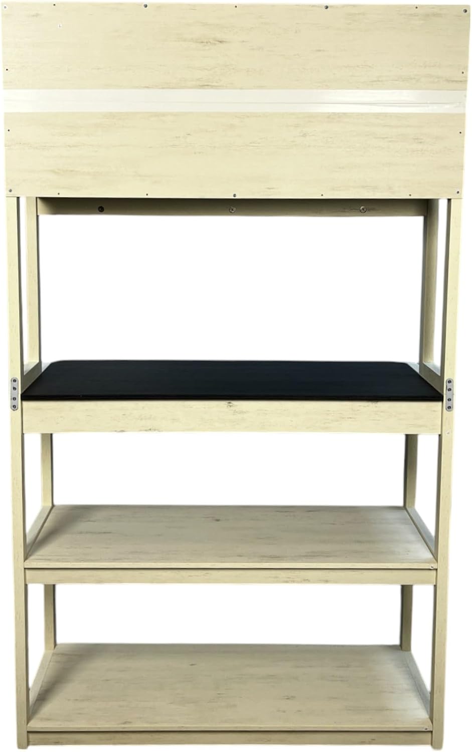 39.37' White and Black Color 5 Tier Bakers Rack for Kitchen with Storage, Coffee Bar, Kitchen Shelves, Microwave Stand