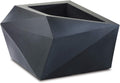 Crescent Garden Modern Geometric Origami Planter, Plant Pot, 23-Inch (Caviar Black)