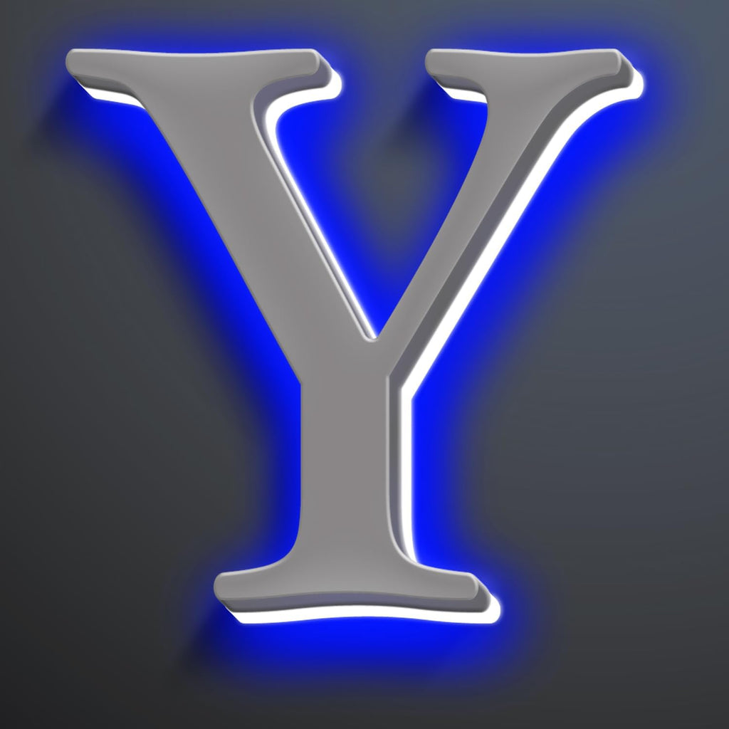 Backlit LED Illuminated House Numbers 18 Inch, Stainless Steel Hand-Polished For House Address Signs, Modern Lighted House Numbers, Large Metal Address Numbers,Y