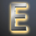 Illuminated LED House Numbers 18 Inch, Backlit LED Illuminated Address Numbers, Modern Lighted House Numbers At Night, Waterproof Large Metal Home Address Signs,E