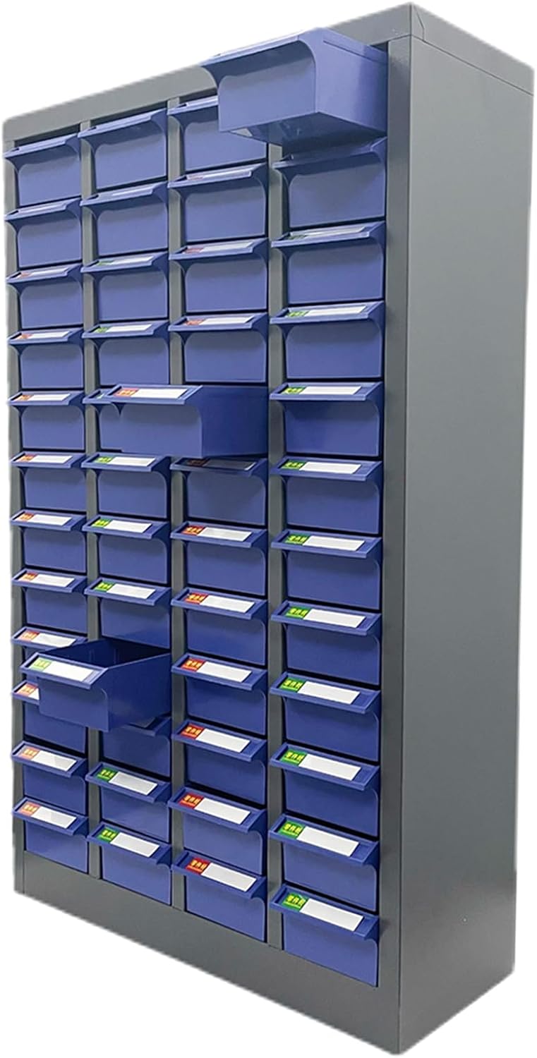 48 Drawers Parts Cabinet Bolt and Nut Tool Storage Cabinet Without Door Parts Cabinet with ABS Material Drawer for Storing Screws Trinkets and Workshop Tool
