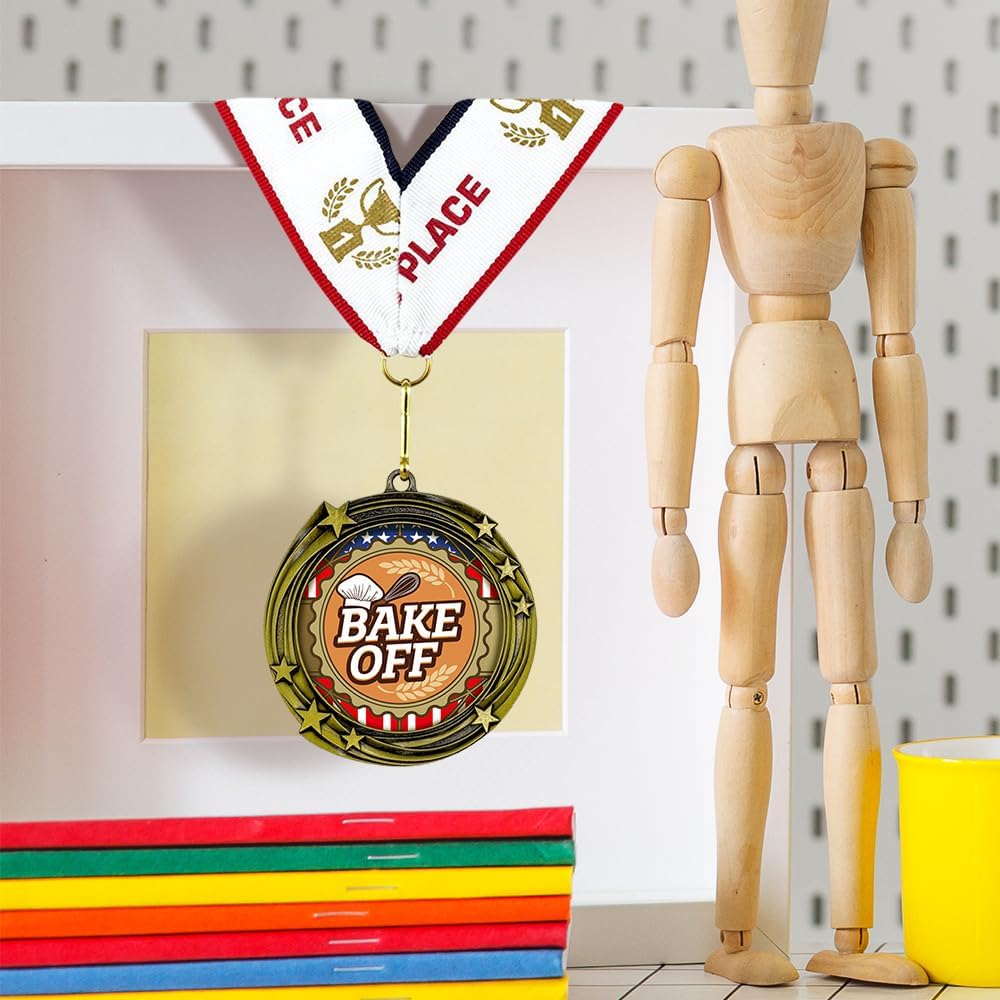 All Quality Stars Design Bake Off Medal | Competition Metal Medal - 1st, 2nd, 3rd Place
