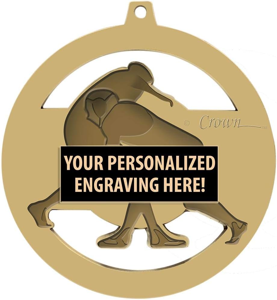 Crown Awards Wrestling Medals, 3' Massive Rimz Wrestling Award Medal with Custom Engraving Included