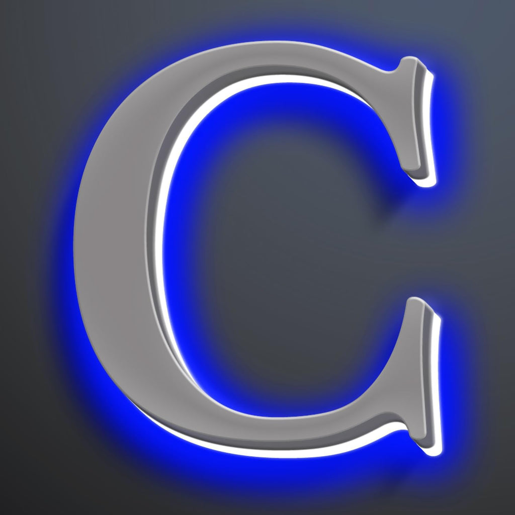 Backlit LED Illuminated House Numbers 18 Inch, Stainless Steel Hand-Polished For House Address Signs, Modern Lighted House Numbers, Large Metal Address Numbers,C