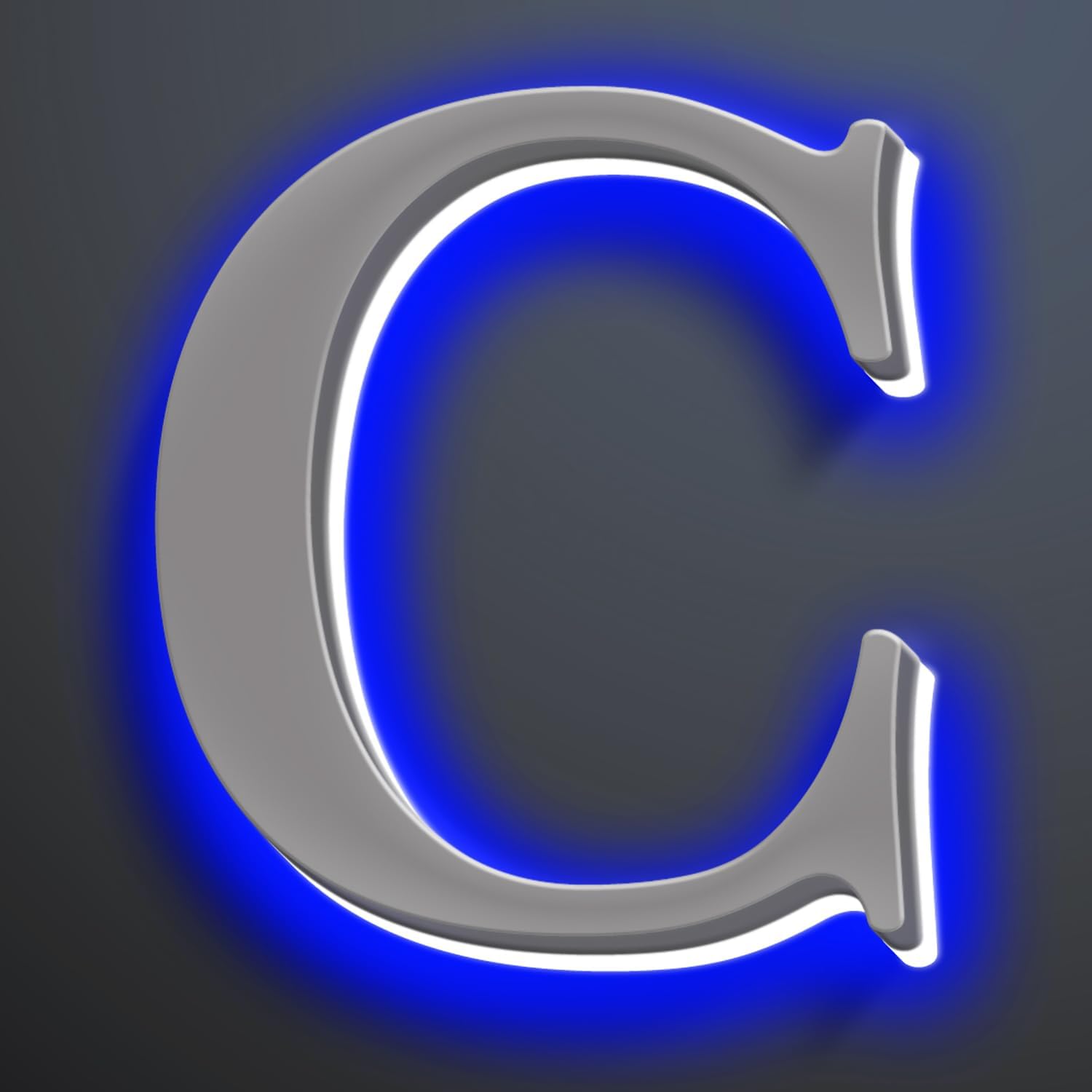 Backlit LED Illuminated House Numbers 18 Inch, Stainless Steel Hand-Polished For House Address Signs, Modern Lighted House Numbers, Large Metal Address Numbers,C