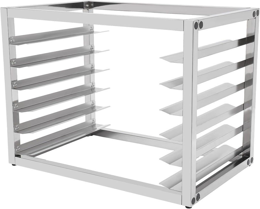 6-Tier Pan Rack, Stainless Steel Bakery Rack, Bakers Rack for Home Commercial Kitchen, Restaurant, Cafeteria, Dessert Shop