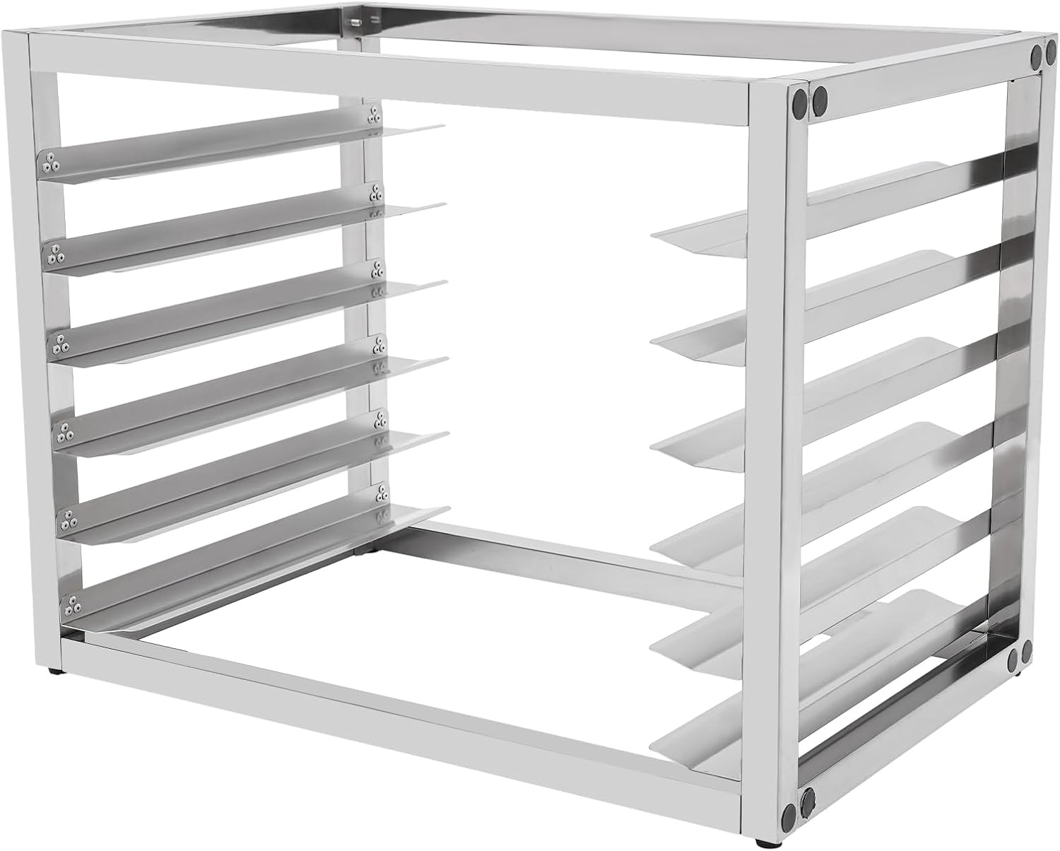 6-Tier Pan Rack, Stainless Steel Bakery Rack, Bakers Rack for Home Commercial Kitchen, Restaurant, Cafeteria, Dessert Shop