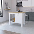 40' Spacious Freestanding Storage Cabinet, Kitchen Storage Bakers Rack with Shelves, Utility Food Cupboard with Door for Kitchen and Dining Space, White