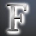 Backlit LED Illuminated Home Address Numbers 16', Large Modern Stainless Steel Illuminated House Numbers For Outside, Lighted Address Signs For A Stylish Look,F