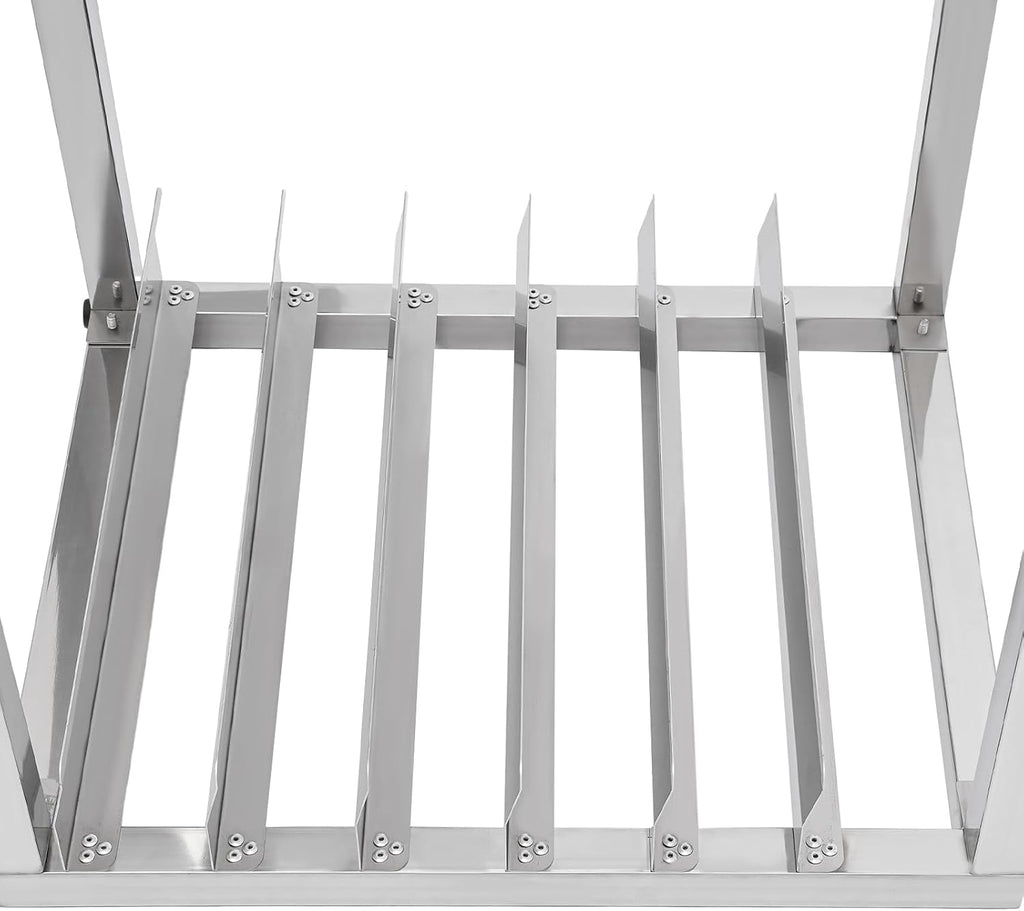 6-Tier Pan Rack, Stainless Steel Bakery Rack, Bakers Rack for Home Commercial Kitchen, Restaurant, Cafeteria, Dessert Shop