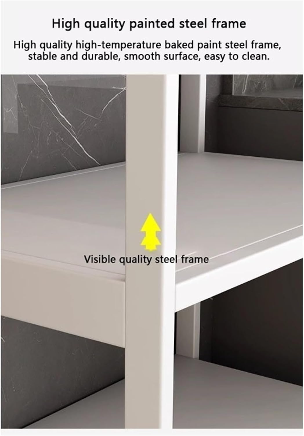 Modern Freestanding Display Storage Cabinet Kitchen Microwave Storage Shelf Standing Baker's Rack Floor Cabinet Storage Organizer Wine Rack for Living Room Kitchen,Living Room